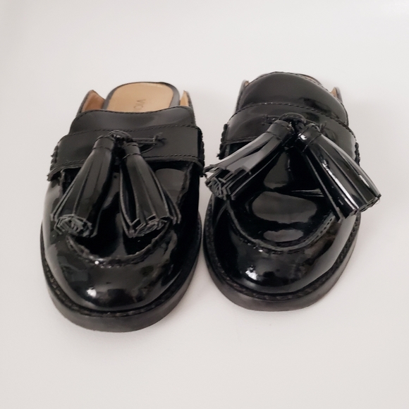 Vionic 6 Reagan Black Patent Leather Loafers Mules - Picture 3 of 8